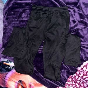 Stacked Black Sweatpants